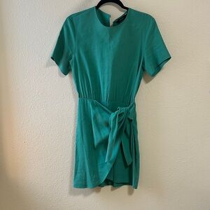 NWT Paris Atelier & Other Stories Wrap Crew Neck Short Sleeve Dress Size 4